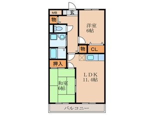 エスポワール御堂島の物件間取画像